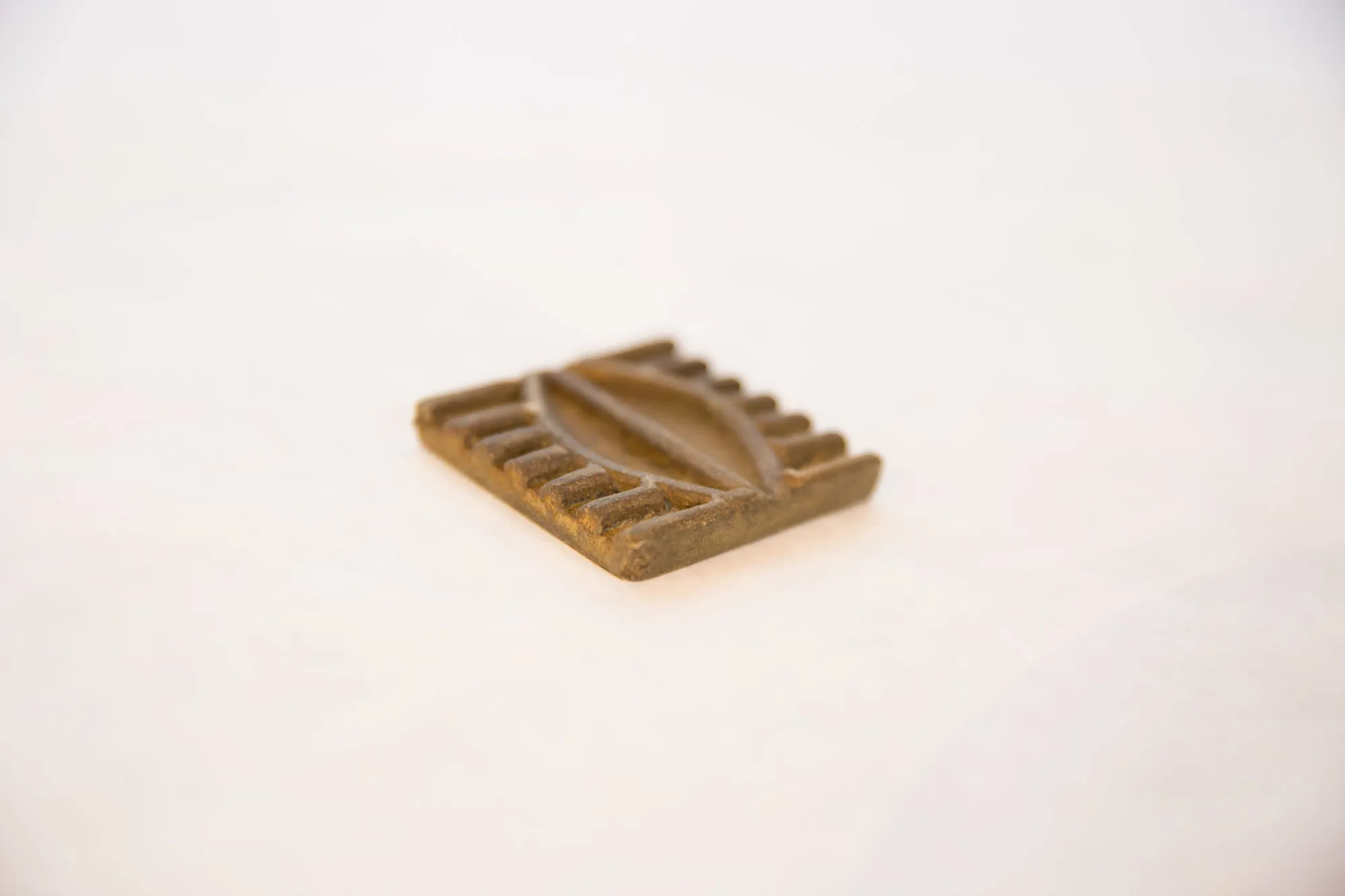 Vintage African Square Bronze Coin