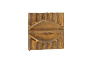 Vintage African Square Bronze Coin