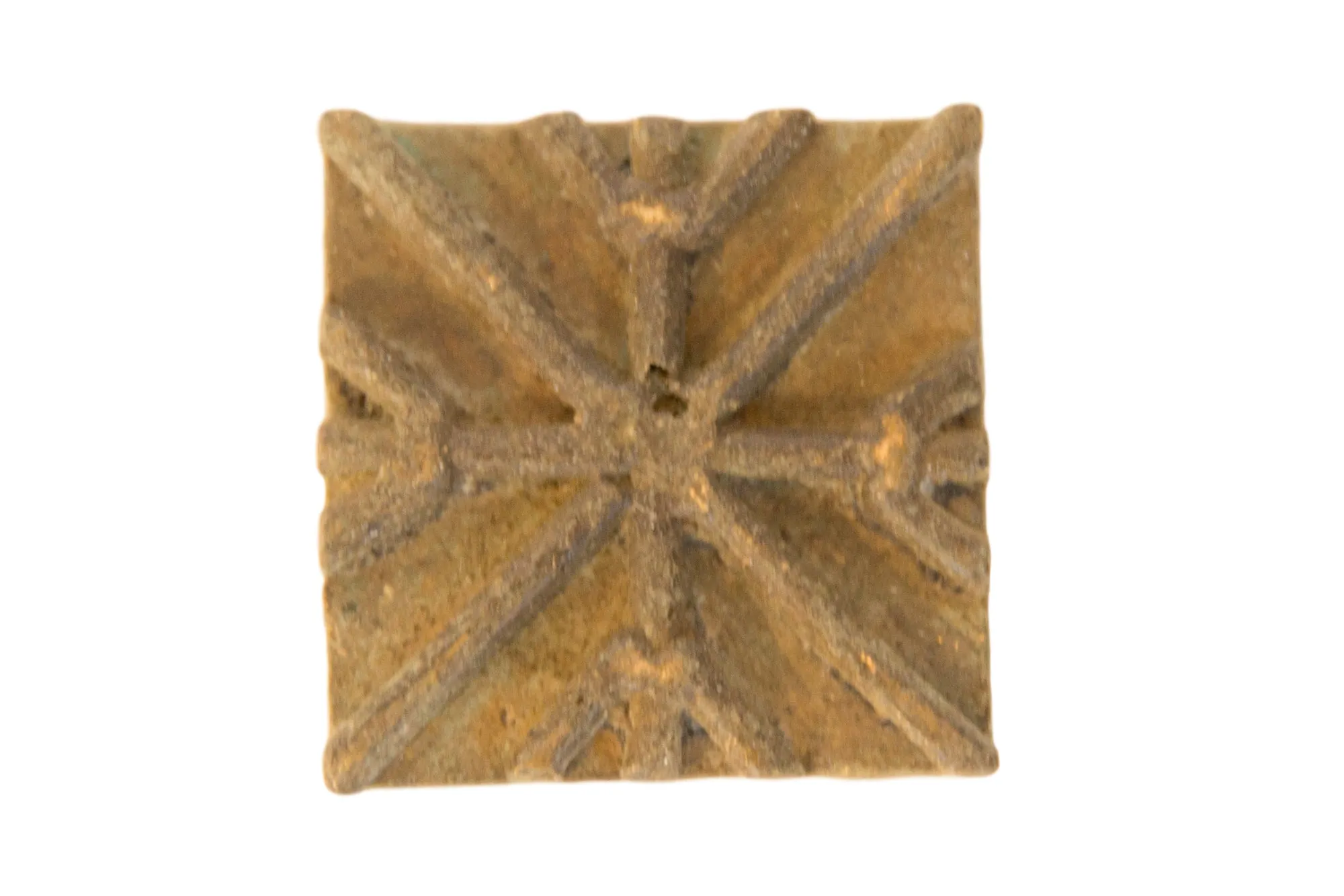 Vintage African Square Bronze Coin