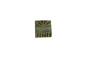 Vintage African Square Oxidized Bronze Coin