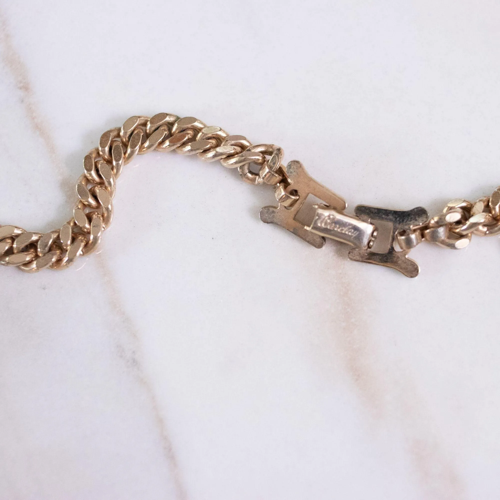 Vintage Barclay Champagne Coin Pearl Choker Necklace
