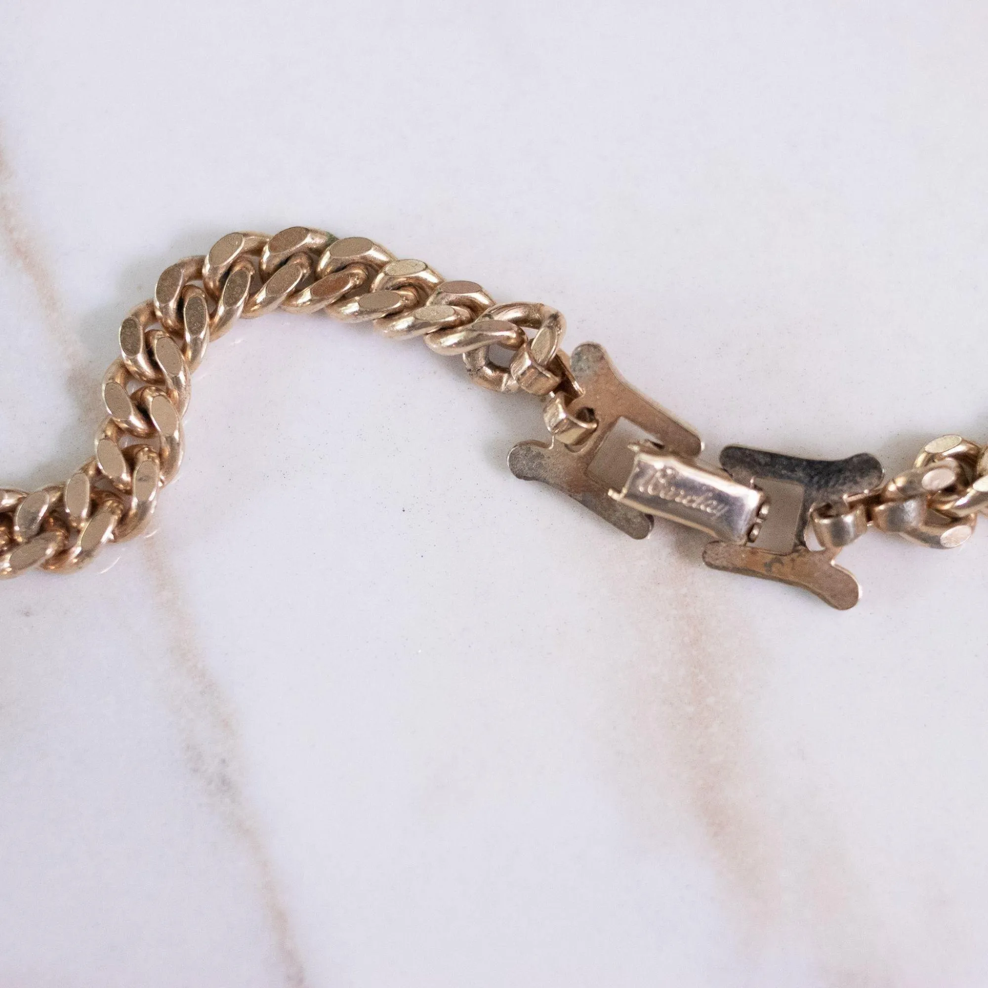 Vintage Barclay Champagne Coin Pearl Choker Necklace