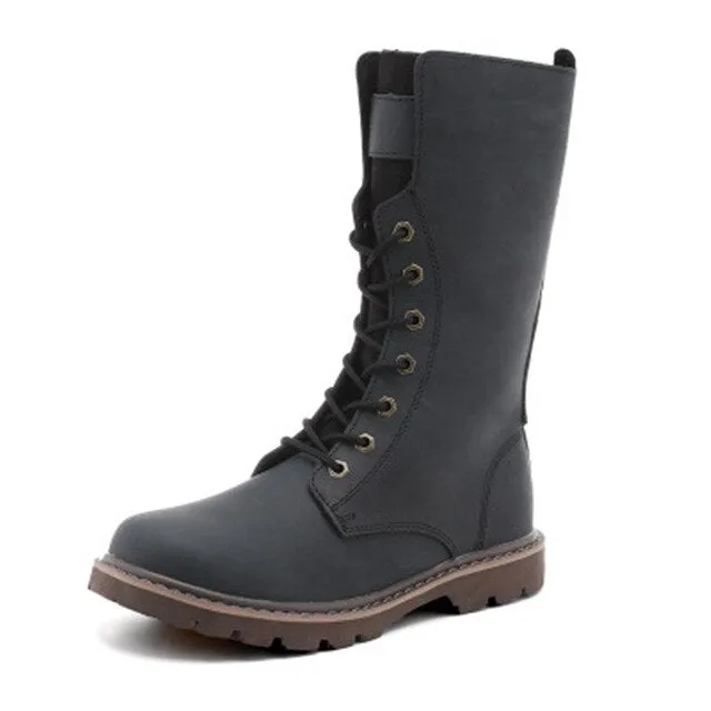 Vintage Brown Mens Long Boots