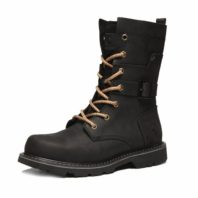Vintage Brown Mens Long Boots