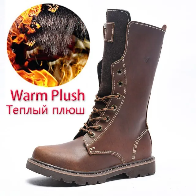 Vintage Brown Mens Long Boots