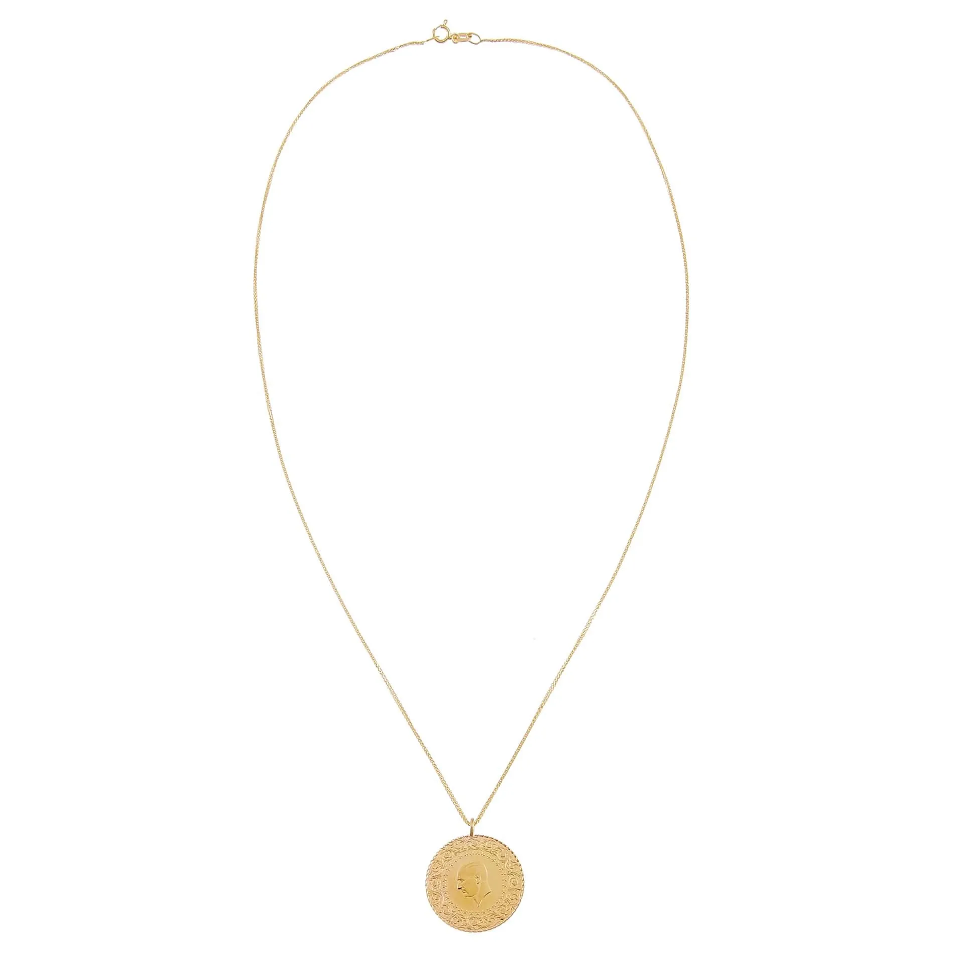 Vintage Coin Necklace 14K