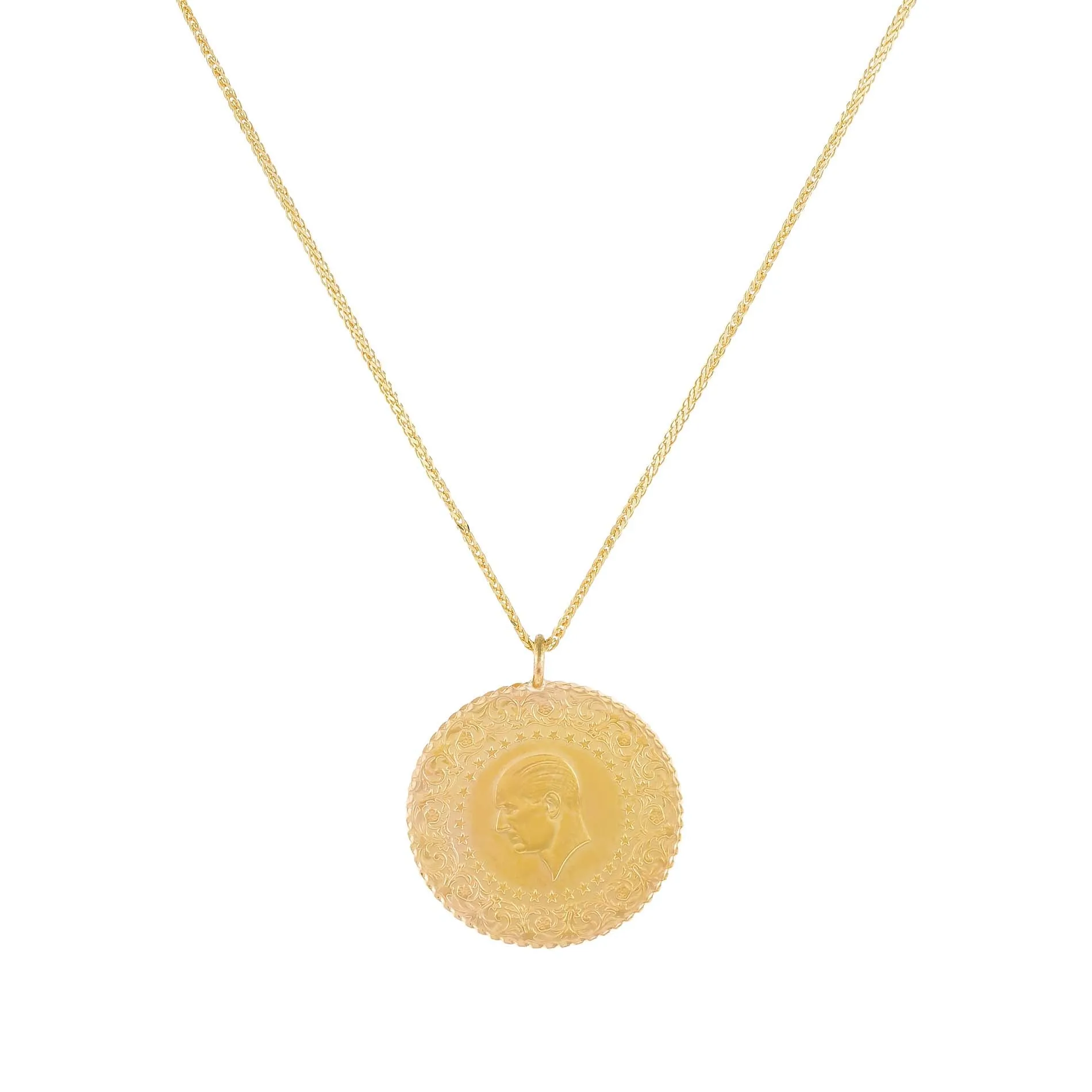 Vintage Coin Necklace 14K