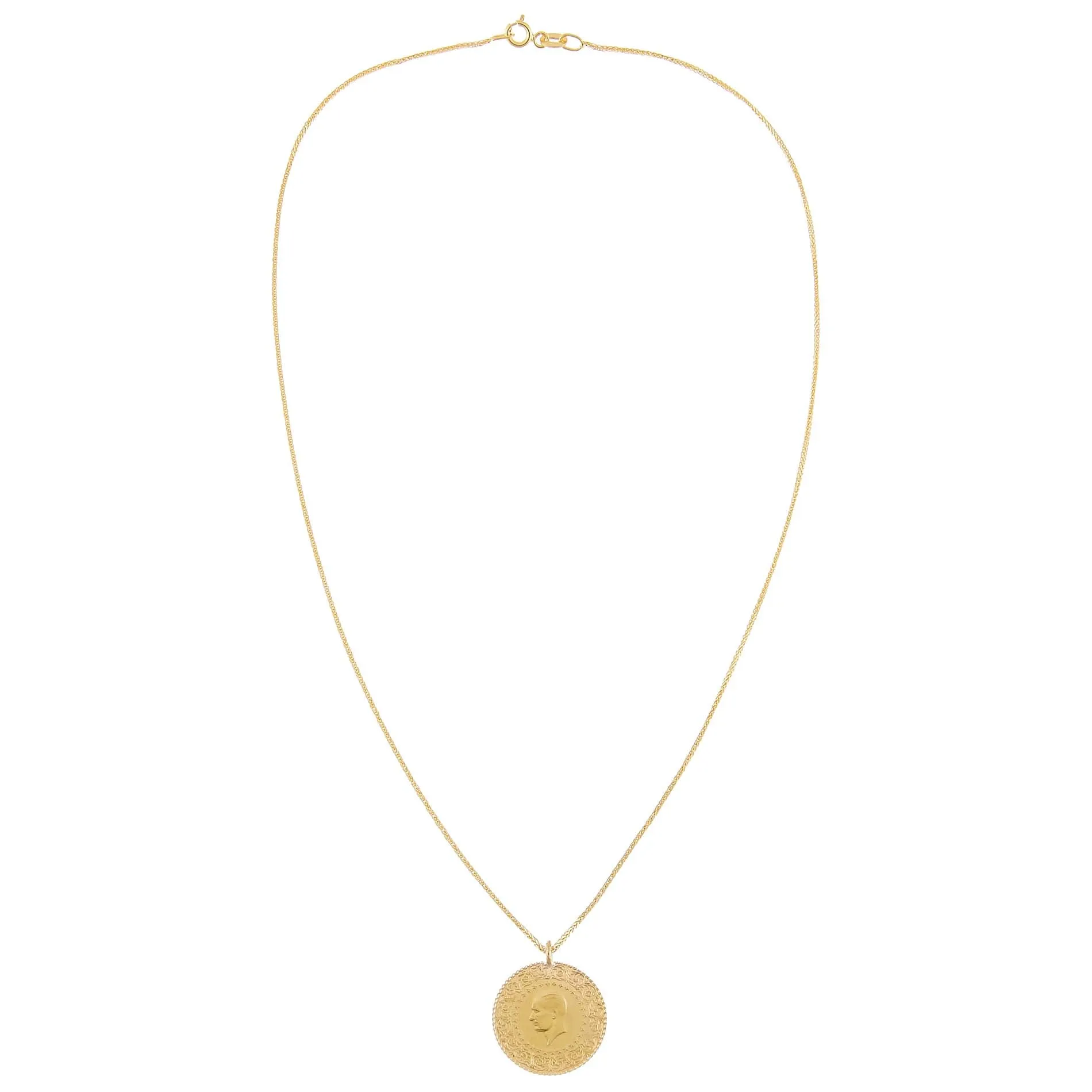 Vintage Coin Necklace 14K