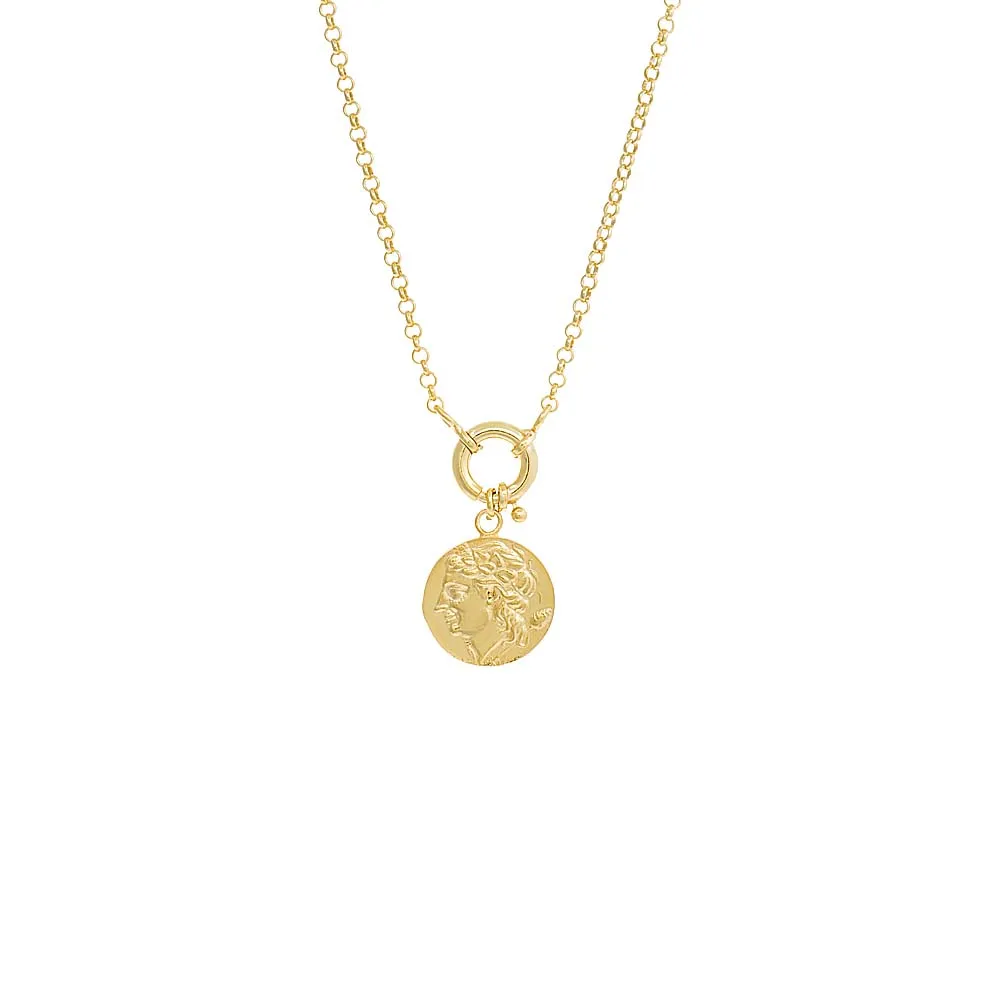 Vintage Coin Toggle Chain Necklace
