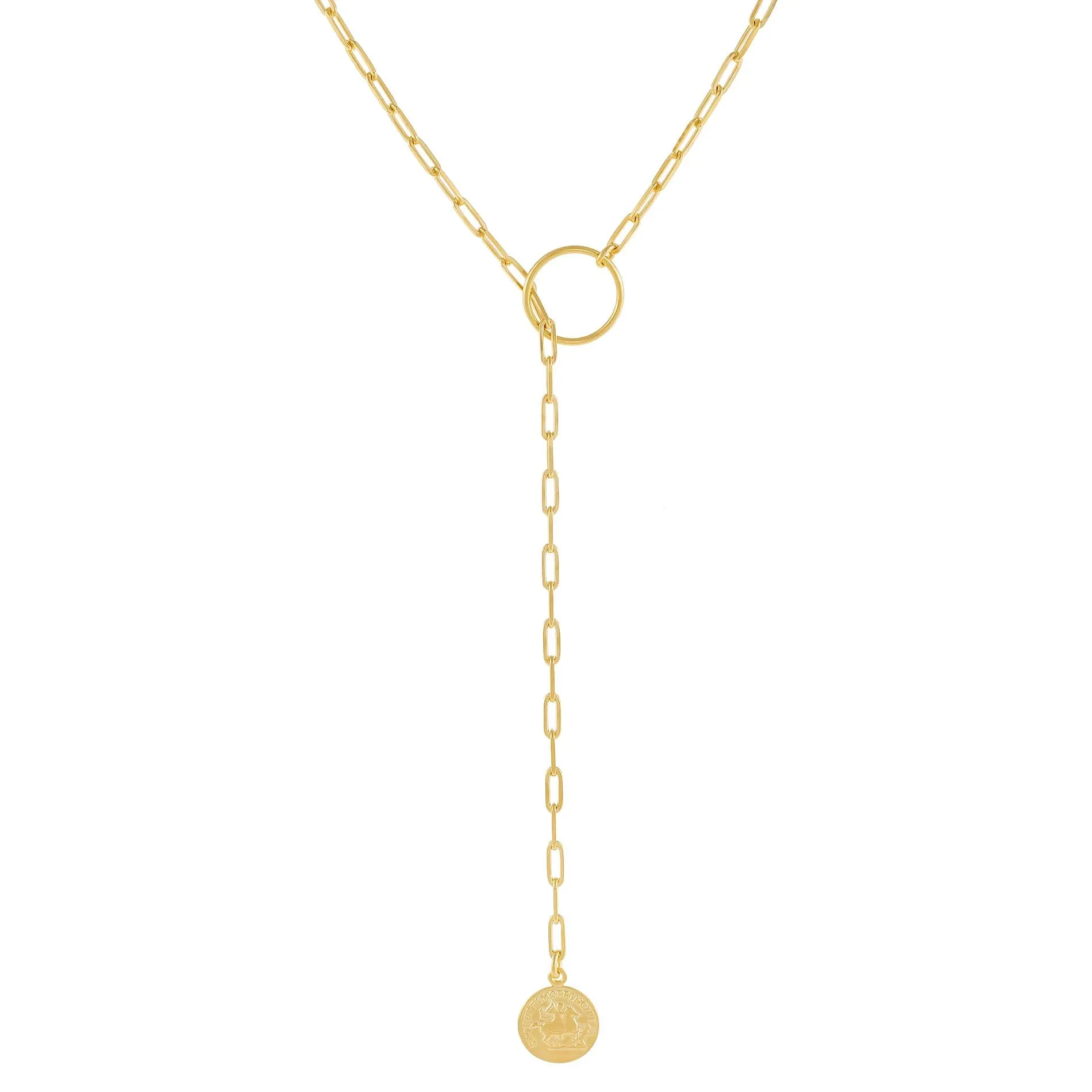 Vintage Coin Toggle Link Lariat