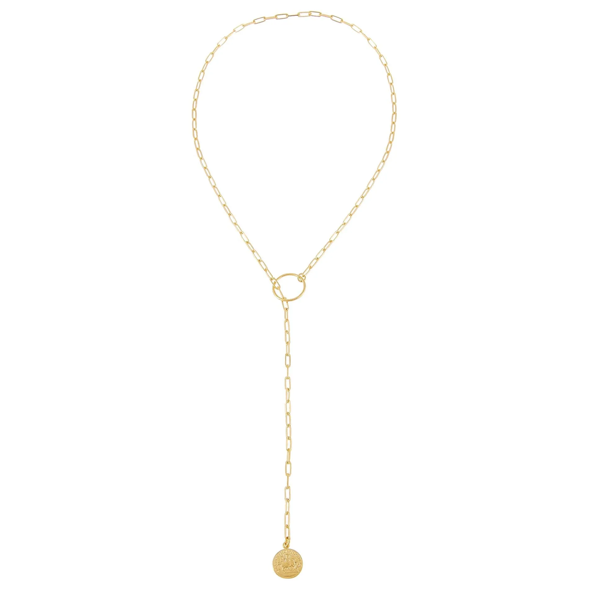 Vintage Coin Toggle Link Lariat