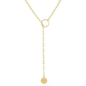 Vintage Coin Toggle Link Lariat
