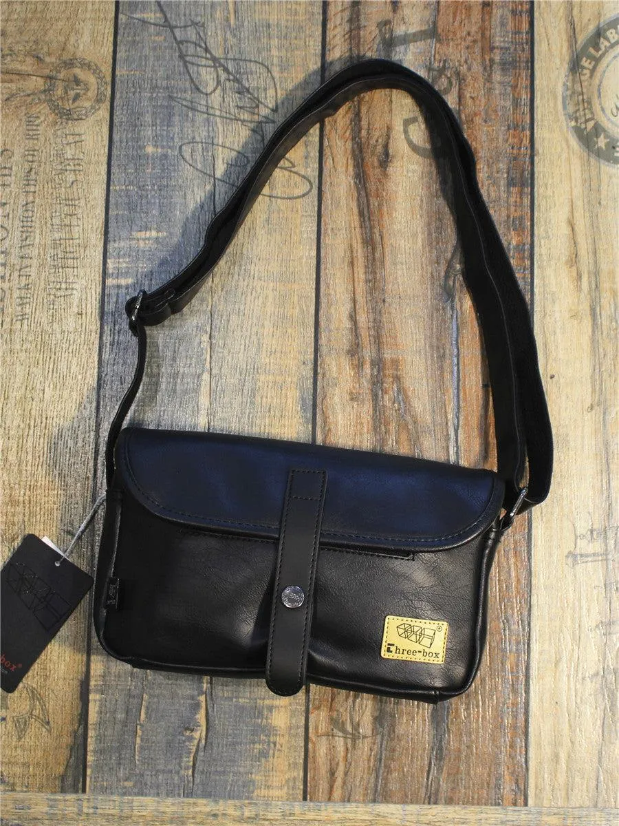 Vintage Faux Leather Crossbody Bag
