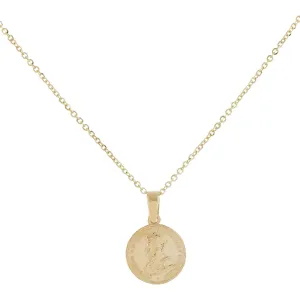 Vintage Mini Coin Necklace 14K