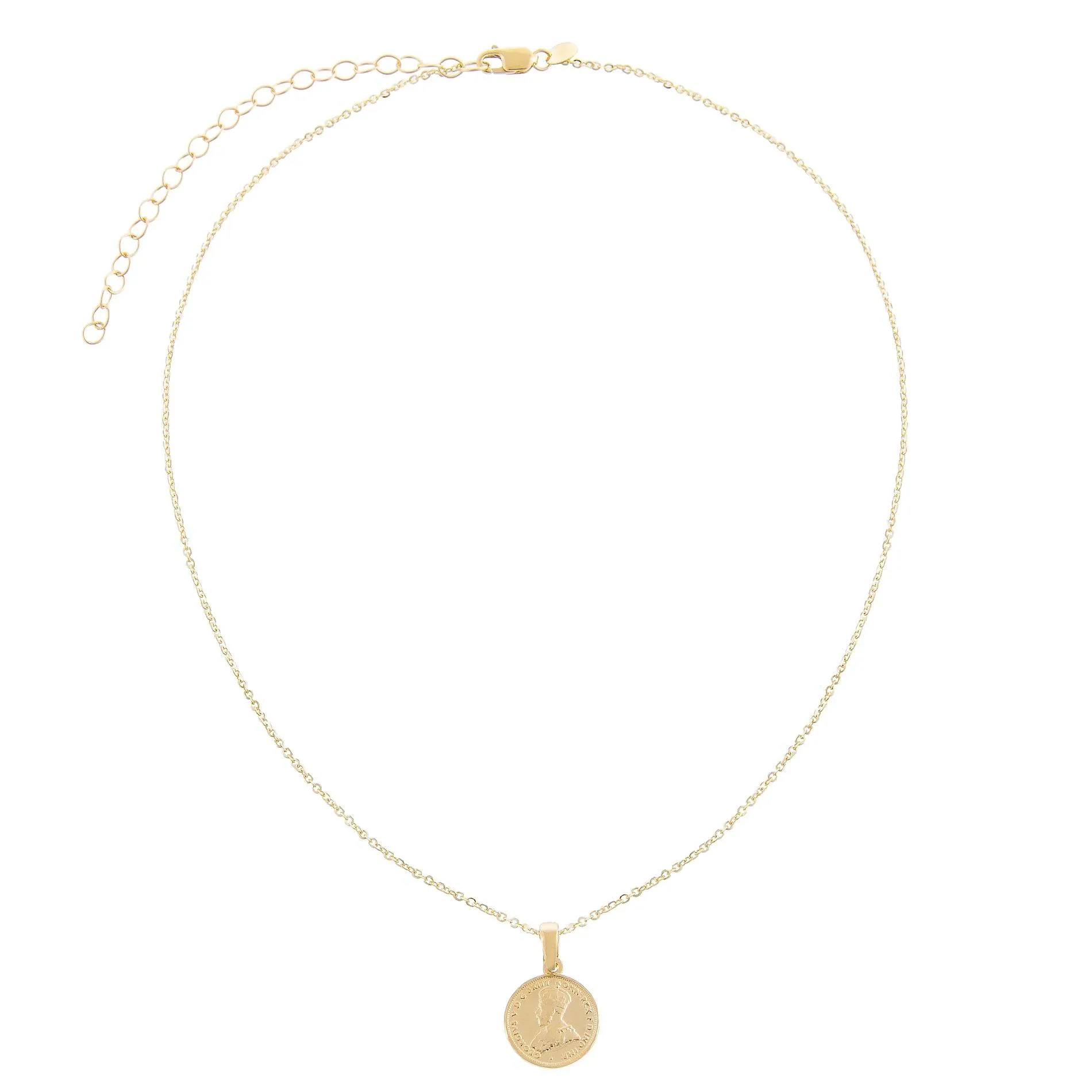 Vintage Mini Coin Necklace 14K