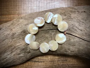 Vintage Mother of Pearl Coin Beads - 12mm