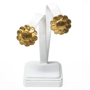 Vintage RJ Graziano Roman Gold Coin Earrings