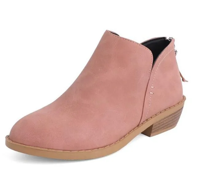 Women Boots Autumn Winter Boots Classic Zipper Snow Ankle Boots