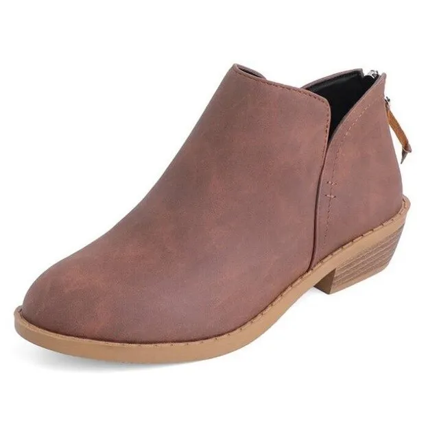 Women Boots Autumn Winter Boots Classic Zipper Snow Ankle Boots
