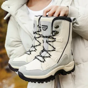 Women Boots HOT Warm Winter Plush Mid-Calf Waterproof Ladies Booties