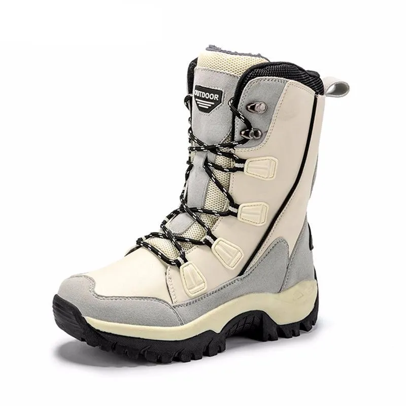 Women Boots HOT Warm Winter Plush Mid-Calf Waterproof Ladies Booties