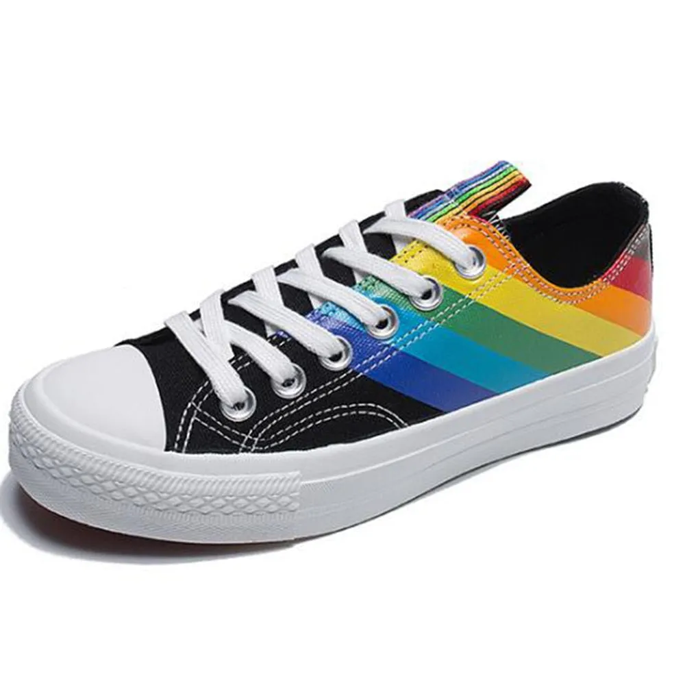 Women's Fashion - Woman Sneakers New Rainbow Retro Canvas