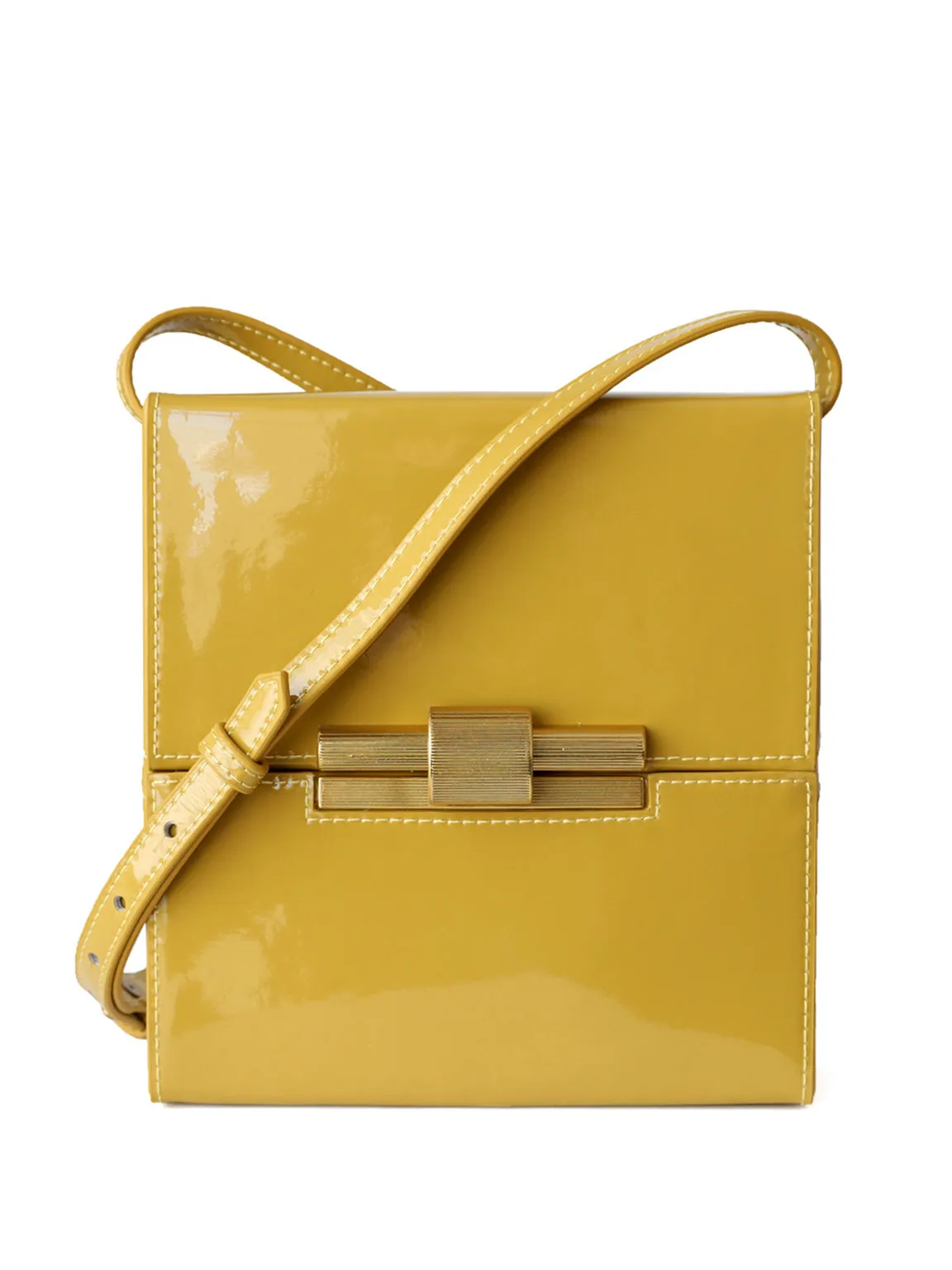 Women's Leather Box Bag Square Cassette Shoulder Bag
