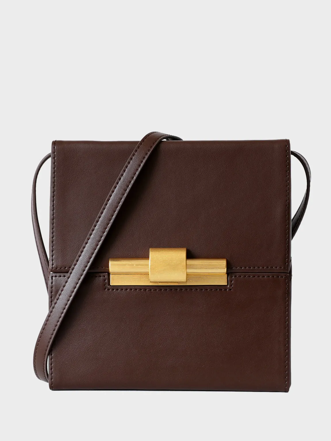 Women's Leather Box Bag Square Cassette Shoulder Bag