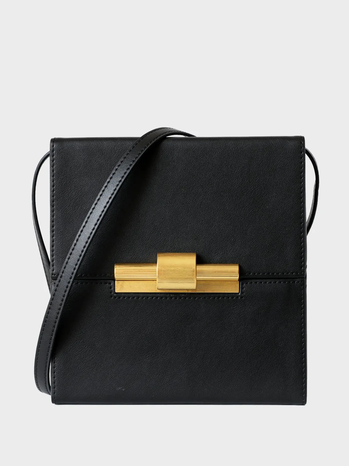 Women's Leather Box Bag Square Cassette Shoulder Bag