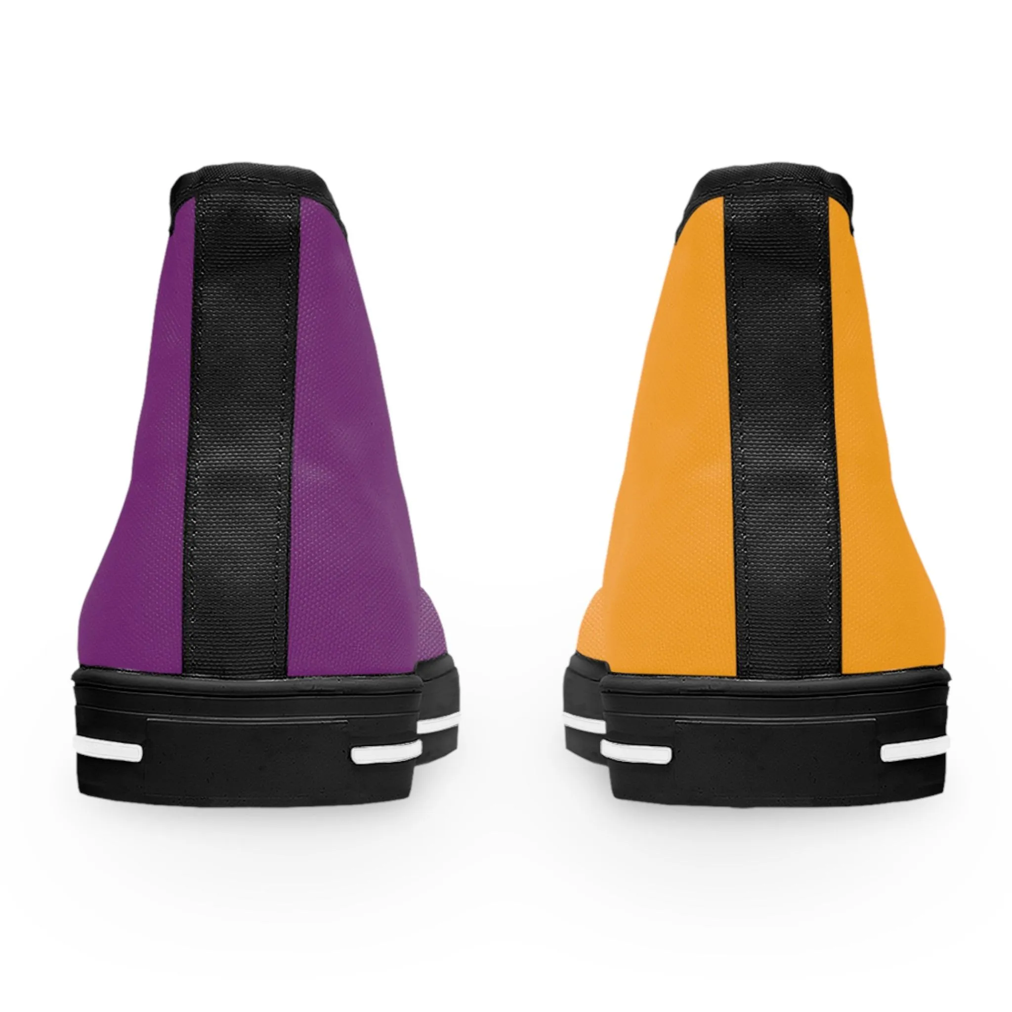 Women's Orange & Purple Mismatched High Top Sneakers