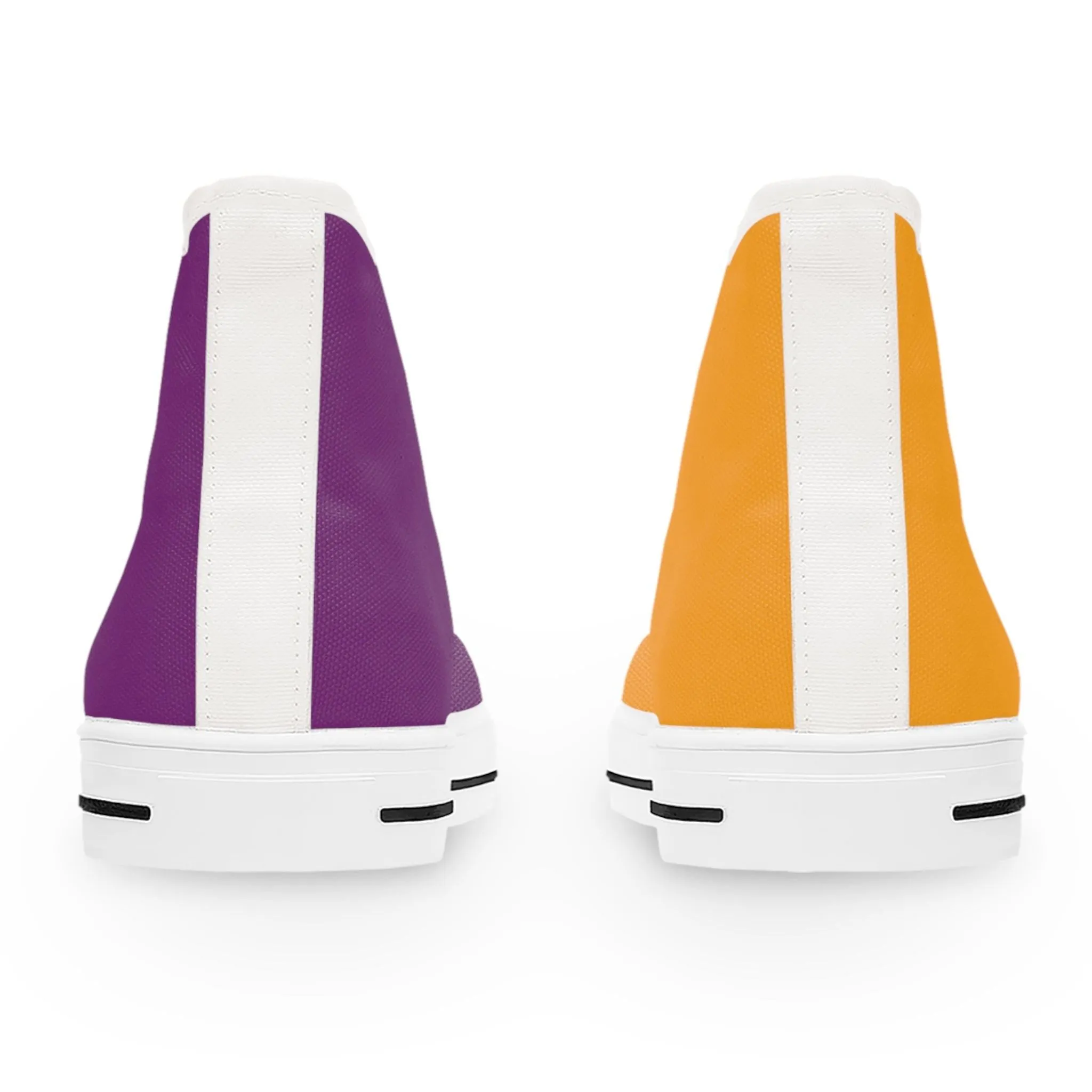 Women's Orange & Purple Mismatched High Top Sneakers
