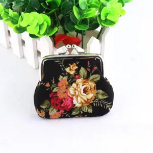Women's Retro Vintage Flower Wallet - Kawaii Clutch Bag