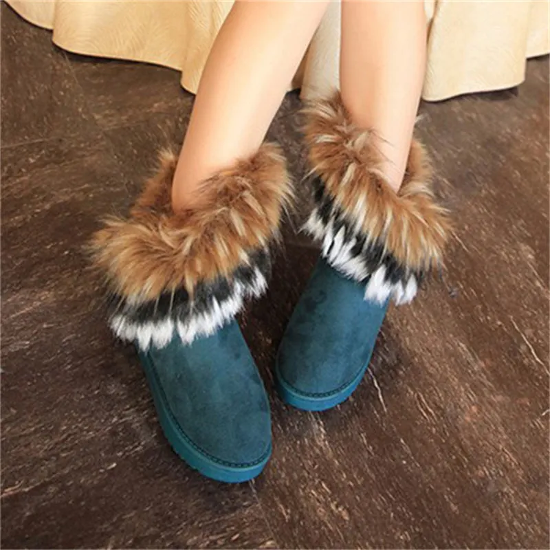 Women's Super Warm Mid-Tob Fashion Fur Snow Boots