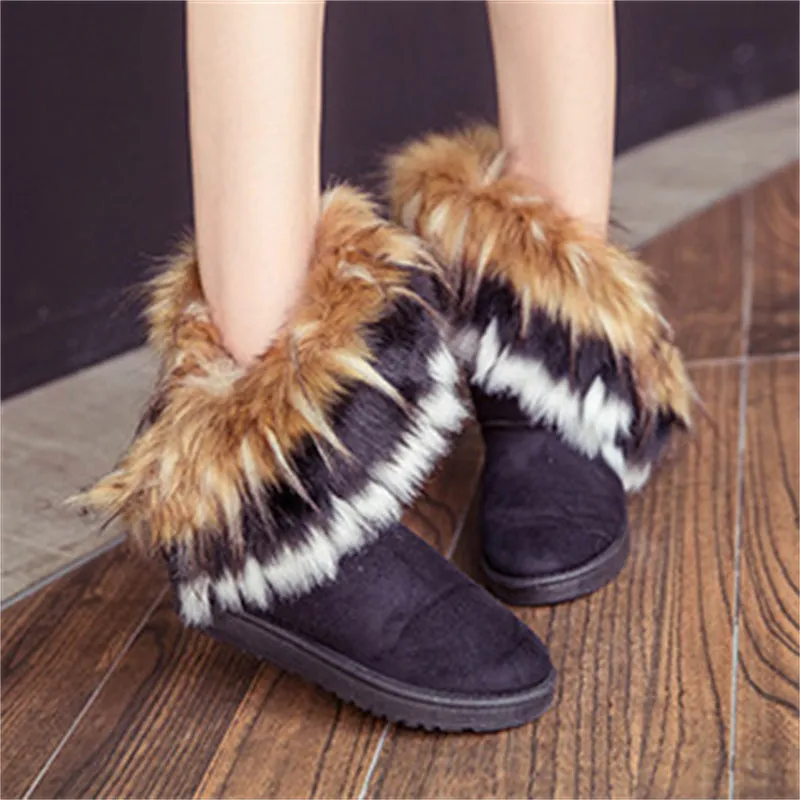 Women's Super Warm Mid-Tob Fashion Fur Snow Boots