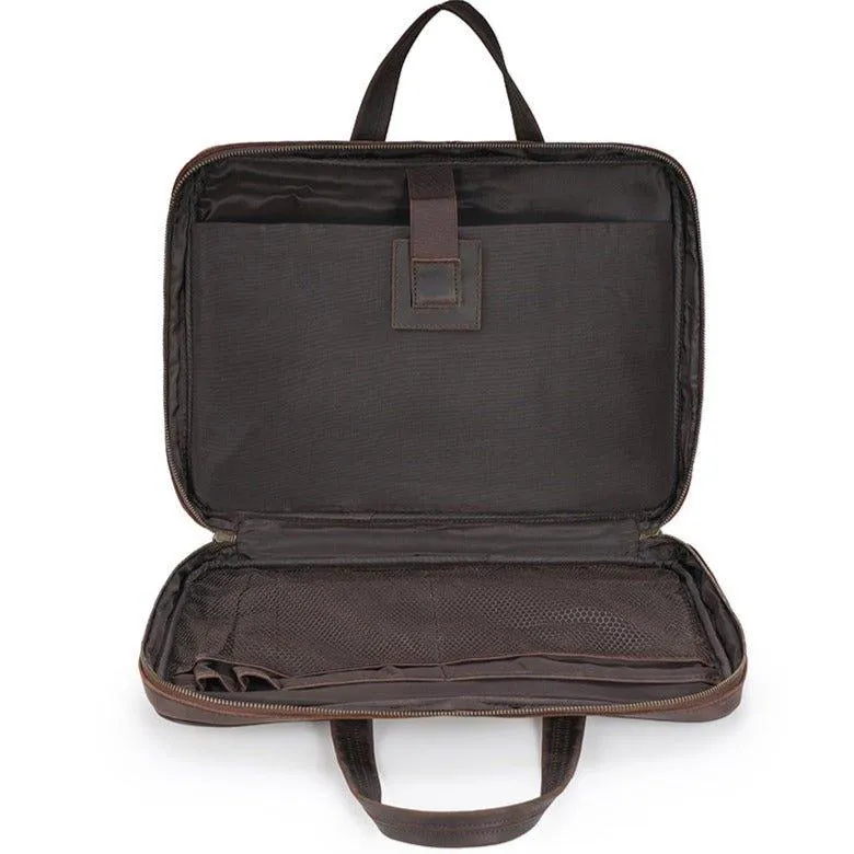 Woosir Men's Leather Computer Bag Slim