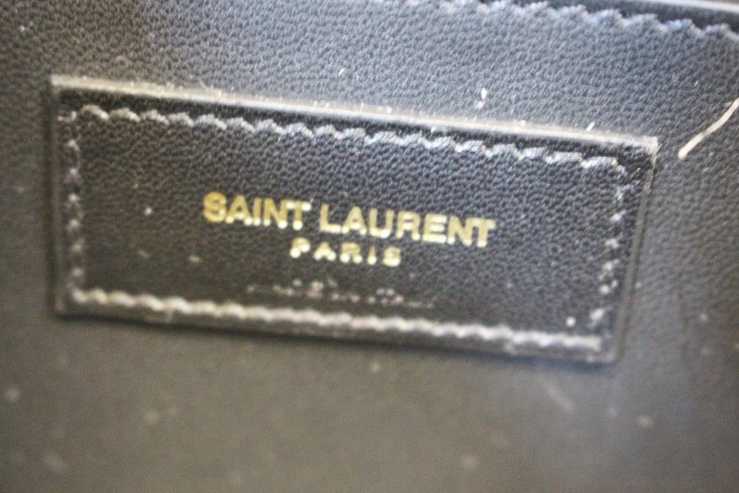 YVES SAINT LAURENT Kate Black Leather Chain Clutch Crossbody Bag