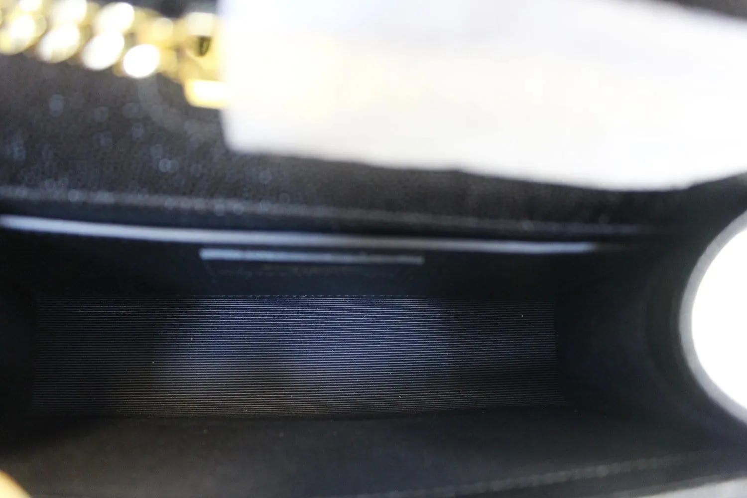 YVES SAINT LAURENT Kate Black Leather Chain Clutch Crossbody Bag