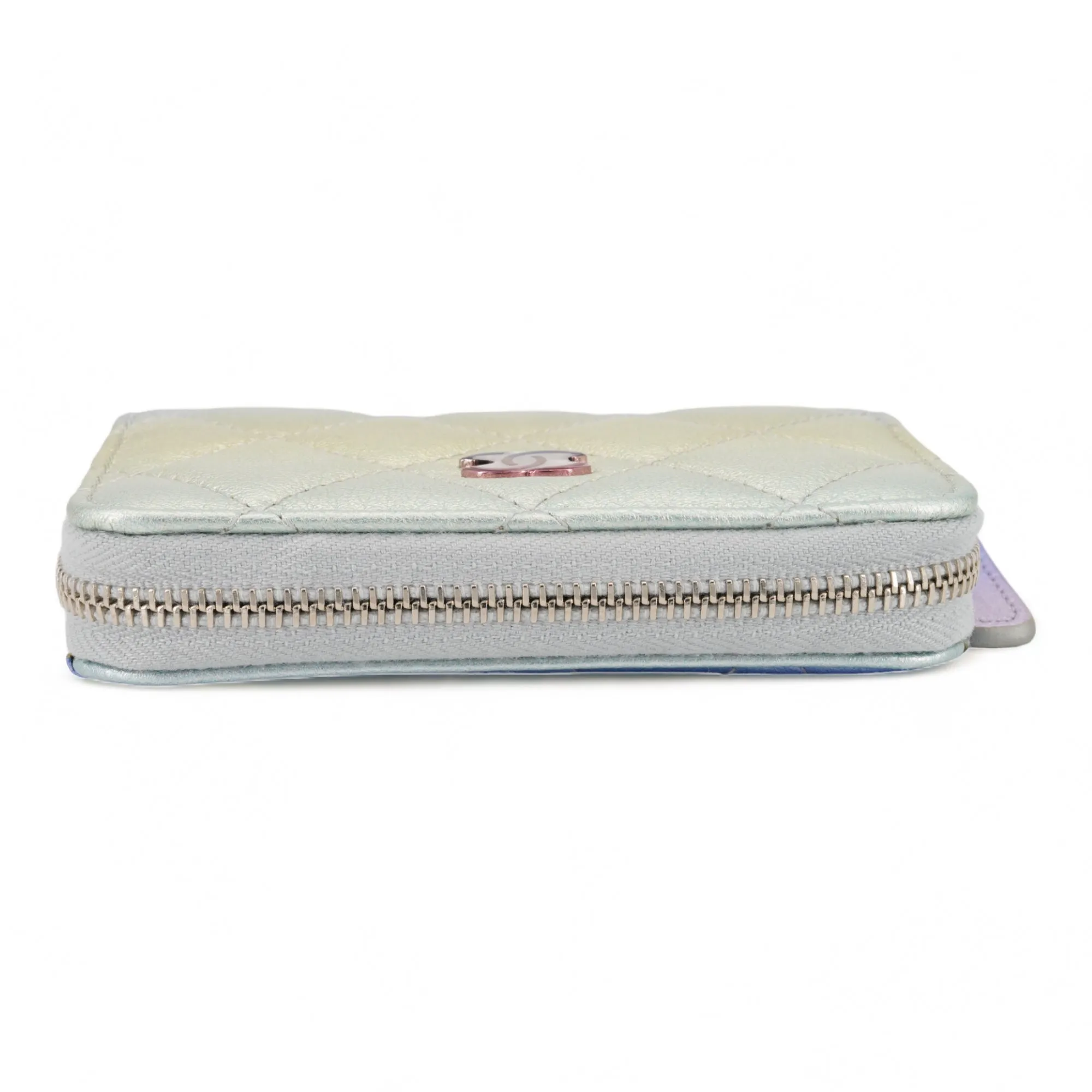 Zippy Wallet Coin Purse in 21K Rainbow Gradient Lambskin