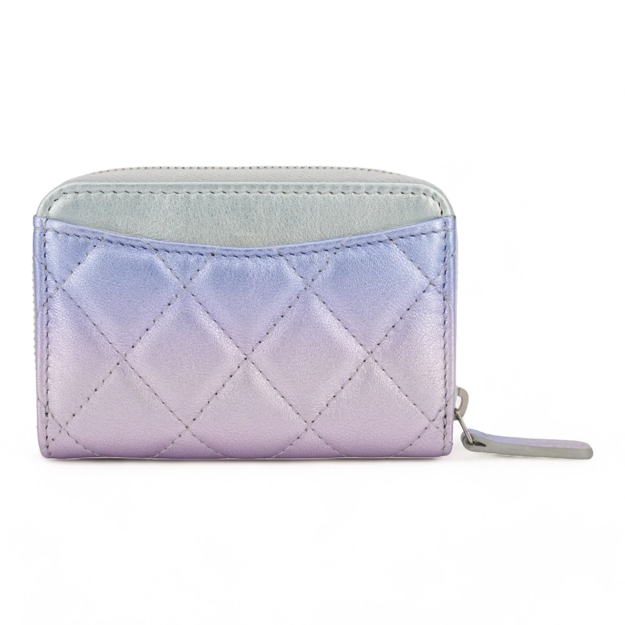 Zippy Wallet Coin Purse in 21K Rainbow Gradient Lambskin