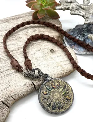 Zodiac Coin on Leather