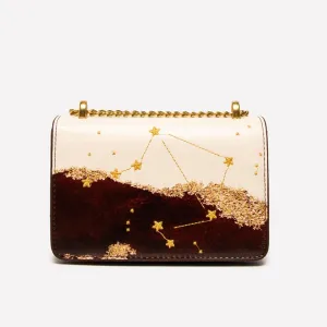 Zodiac Libra Embroidery Crossbody Bag